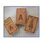 3 Wee Bleuette Boxes #B5  Antique Style  Boxes