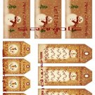 10 Vintage Primitive Snowman  Tags #5