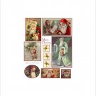 Vintage Christmas Sticker Sheet Uncut 8.5x11" S3