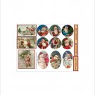 Vintage Christmas Sticker Sheet Uncut 8.5x11" #S72