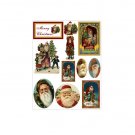 Vintage Christmas Sticker Sheet Uncut 8.5x11" #S99