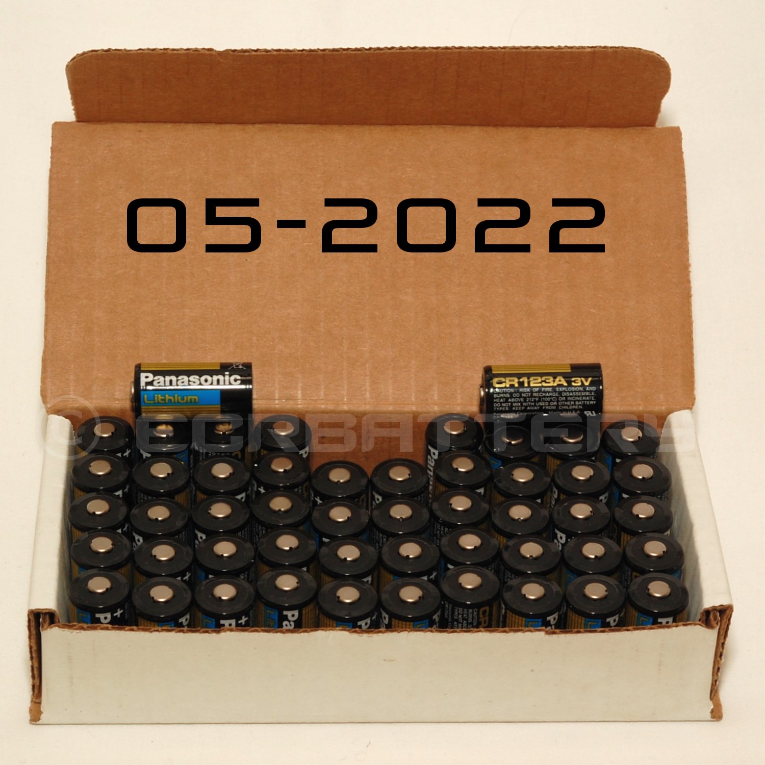 50 Pack Panasonic CR123A Lithium 3V Battery