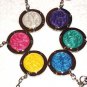 New Foldable Solid Color Round Shape Purse Hook Hanger & keychain  Holiday Gift