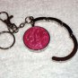 New Foldable Solid Color Round Shape Purse Hook Hanger & keychain  Holiday Gift