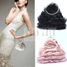 NEW 3D Floral Evening Purse Bride handbag Tote Clutch Wedding Purse Gift SIL007