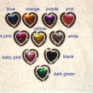 NEW Foldable Color Crystal & Rhinestone Heart Shape Bag Hanger Purse Hook gift