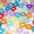 New 1Dozen Clear Color Plastic Ponytail Holder Hair Band Bracelet Key Chain GIFT