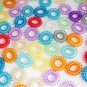 New 1Dozen Clear Color Plastic Ponytail Holder Hair Band Bracelet Key Chain GIFT