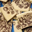 Mosaic Tiles 95 Brown Floral Transferware FREE SHIPPING