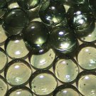 Mosaic Tiles 100 Clear w Green Tint Round Flat Accent Glass Gems FREE SHIPPING