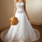 A-line wedding dress/bridal gown thick satin
