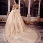 custom made WEDDING Dress bridal dress lace beaded +TRAIN champagne