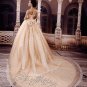 custom made WEDDING Dress bridal dress lace beaded +TRAIN champagne