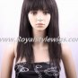 16"india remy full lace wigs human hair long black or brown
