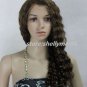 human hair full lace wigs dark blonde wavy  body wave