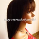 human hair full lace  wigs ,indian remy hair,dark brown,silky straight~~