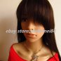 human hair full lace wigs ,indian remy hair,dark brown,silky straight~~