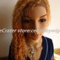 full lace front wigs afro curly indian remy hair gold blonde~~