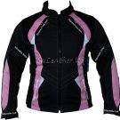 Pink and Black Womens Motorcycle Textile Jacket