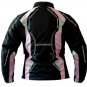 Pink and Black Womens Motorcycle Textile Jacket