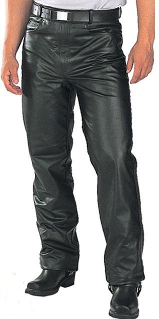 Classic Fitted (biker motorcycle or Casual) Men's Leather Pants Trousers