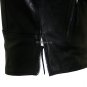 Fight Club Mayhem Black Leather Jacket with Red stripes