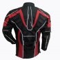 Black and Red Mens Racing MotorCycle Cordura Jacket