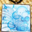 Retro Circles Glass Pendant