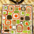 Retro Pattern Glass Pendant