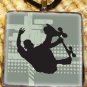 Skateboarding Glass Pendant