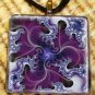 Purple Fractal - Abstract Glass Pendant