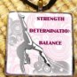 Gymnastics - Determination Glass Pendant
