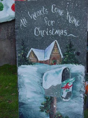 All Hearts Come Home for Christmas - Large Slate