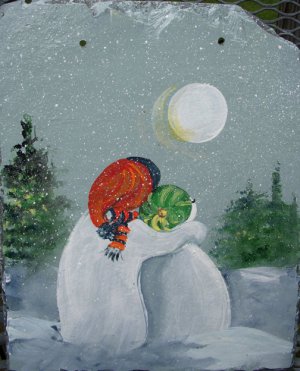 Snowman Family - Medium Slate