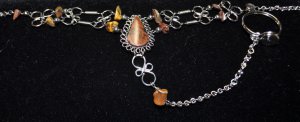 Brown Semi-Precious Stone Slave Bracelet