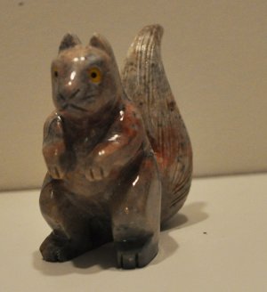 Handcarved Soapstone Squirel