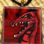 Hell Dragon Glass Tile Pendant