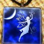 Tribal Moon Fairy Glass Pendant