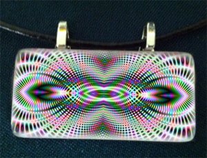 Hypnotic Rectangle Glass Pendant
