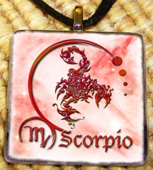 Scorpio Glass Tile Pendant