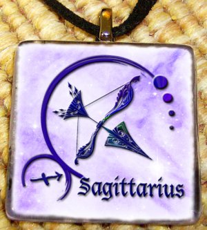 Saggitarius Glass Pendant