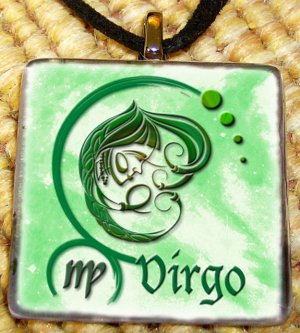 Virgo Glass Pendant