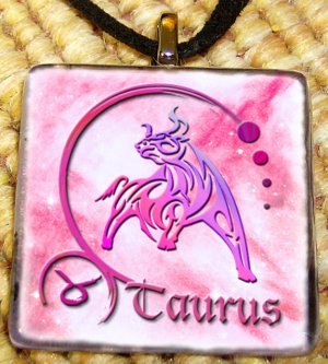 Taurus Glass Pendant