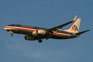 American B738 Landing Sunset 8x10