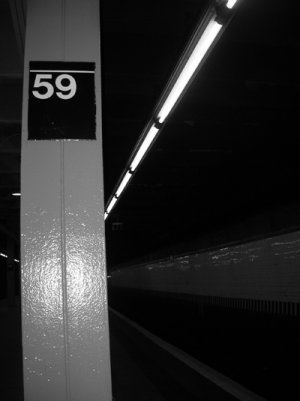 59Th Street Subway 8x10 matted and framed.
