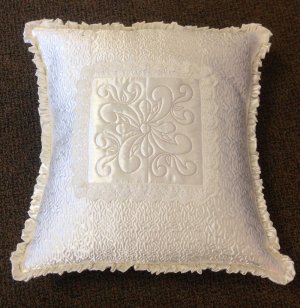 Embroidered Satin Pillow
