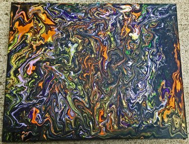 Color Play Abstract 16x20 Canvas