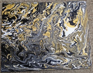 Black and Gold 12x16 Abstract