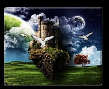Castle in the Sky 16x20 Digital Canvas
