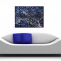 30x40 Navy, Black and Silver Abstract